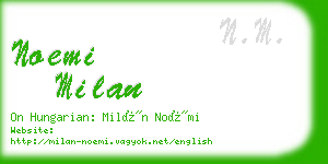 noemi milan business card